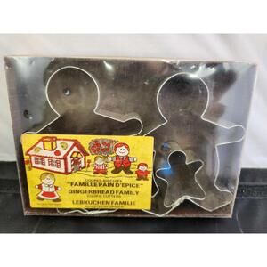 Gingerbread Family Cookie Cutters Vintage Original Box